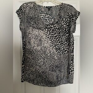 Express Monochrome Abstract Women's Blouse